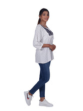 Load image into Gallery viewer, GAURI Cotton- Rayon Short Embroidered Tunic- Top