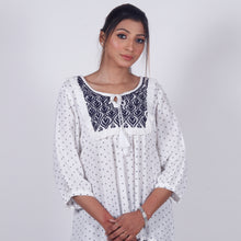 Load image into Gallery viewer, GAURI Cotton- Rayon Short Embroidered Tunic- Top