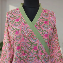 Load image into Gallery viewer, PARI Jaipuri Block Print with Hand Embroidered Kurta Dress and Pant