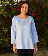 Load image into Gallery viewer, Eri Hand Embroidered Pure Cotton Short Tunic Top