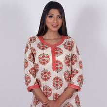 Load image into Gallery viewer, SAHELI-Hand Blocked Printed 100% Cotton Long Kurta : Made to Order
