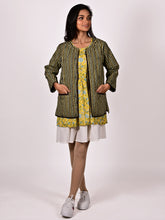 Load image into Gallery viewer, ARYA Cotton Block Print Green Reversible jacket