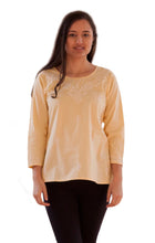 Load image into Gallery viewer, Eri Hand Embroidered Pure Cotton Short Tunic Top