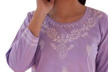 Load image into Gallery viewer, Eri Hand Embroidered Pure Cotton Short Tunic Top