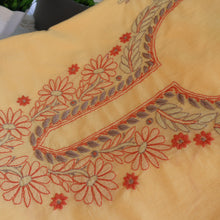 Load image into Gallery viewer, TARINI Pure Cotton Hand Embroidered/Chikankari Unstitched Kurta Set; Made to Order/ Customizable