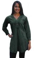 Load image into Gallery viewer, Uma Hand Embroidered Pure Cotton Shirt Tunic (Plus Sizes)