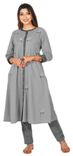 Load image into Gallery viewer, AASARAH Cotton Blended Long Kurta/tunic with hand embroidered Chikankari