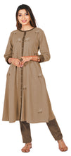 Load image into Gallery viewer, AASARAH Cotton Blended Long Kurta/tunic with hand embroidered Chikankari