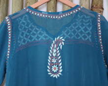 Load image into Gallery viewer, ANJANI Georgette, Hand Embroidered long Kurta