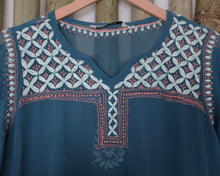 Load image into Gallery viewer, ANJANI Georgette, Hand Embroidered long Kurta