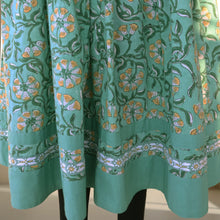 Load image into Gallery viewer, BHAVYA Green Block Printed Cotton Hand Embroidery Kurta Dress
