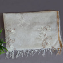 Load image into Gallery viewer, Chanderi Dupatta Hand Embroidery/ Chikankari with Zari work