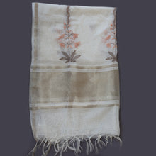 Load image into Gallery viewer, Chanderi Dupatta Hand Embroidery/ Chikankari with Mukaish work