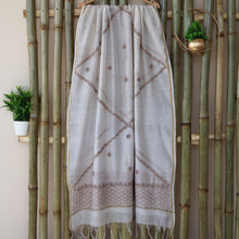 Load image into Gallery viewer, Chanderi Dupatta Hand Embroidery/ Chikankari with Mukaish work