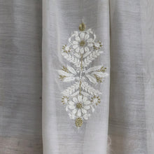 Load image into Gallery viewer, Chanderi Dupatta Hand Embroidery/ Chikankari with Golden Zari work
