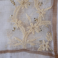 Load image into Gallery viewer, Kota Dupatta with Chikankari/ Hand Embroidered