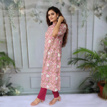 Load image into Gallery viewer, SHIKHA Printed Cotton Round Neck, Kurta, Regular and Plus Sizes