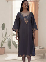 Load image into Gallery viewer, Vidya Kaftan Cotton Tunic Dress
