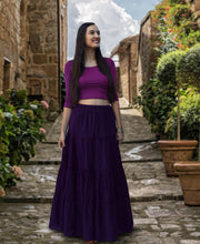 Load image into Gallery viewer, ELINA Pure Cotton Tiered Long Skirt: Made to Order, Customizable