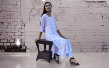 Load image into Gallery viewer, IKANA Georgette Embroidered Long Tunic Kurta Dress; Made to Order/Customizable