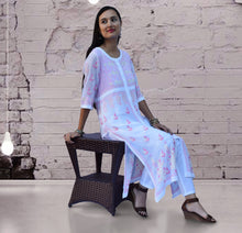 Load image into Gallery viewer, IKANA Georgette Embroidered Long Tunic Kurta Dress; Made to Order/Customizable