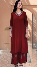 Load image into Gallery viewer, Indu Zari Hand Embroidered Festive Kurta Suit Set ( Made To Order )