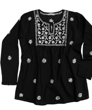 Load image into Gallery viewer, LISA Pure Cotton Hand Embroidered Boho Top, Blouse