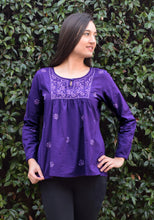 Load image into Gallery viewer, LISA Pure Cotton Hand Embroidered Boho Top, Blouse
