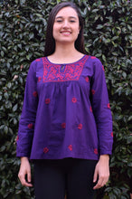 Load image into Gallery viewer, LISA Pure Cotton Hand Embroidered Boho Top, Blouse