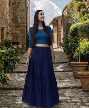 Load image into Gallery viewer, ELINA Pure Cotton Tiered Long Skirt: Made to Order, Customizable