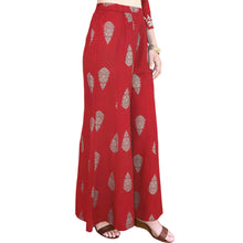 Load image into Gallery viewer, Pria Rayon Pure gold printed Paneled Palazzo Pants