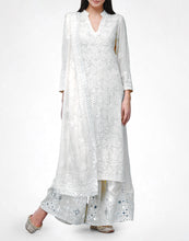 Load image into Gallery viewer, Amrita Pure Georgette Chikankari Hand Embroidered Festive Kurta Dress, Suit Set