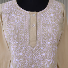 Load image into Gallery viewer, AADYA  Cotton Hand Embroidered Kurta
