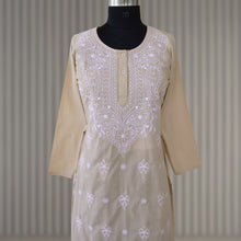 Load image into Gallery viewer, AADYA  Cotton Hand Embroidered Kurta

