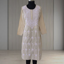 Load image into Gallery viewer, AADYA  Cotton Hand Embroidered Kurta
