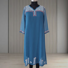 Load image into Gallery viewer, ANJANI Georgette, Hand Embroidered long Kurta
