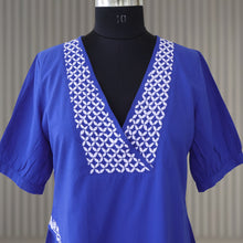 Load image into Gallery viewer, RADHA Pure Cotton Hand Embroidered Kurti Top
