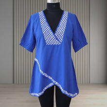Load image into Gallery viewer, RADHA Pure Cotton Hand Embroidered Kurti Top
