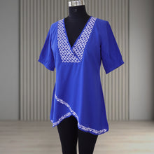 Load image into Gallery viewer, RADHA Pure Cotton Hand Embroidered Kurti Top
