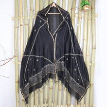 Load image into Gallery viewer, Chanderi Dupatta Hand Embroidery/ Chikankari with Mukaish work
