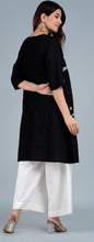 Load image into Gallery viewer, ANNA Linen Cotton Long Kurta/tunic with hand embroidered Chikankari
