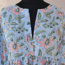 Load image into Gallery viewer, DIVYA prt Block Printed Pure Cotton Women Long Flared Kurta Tunic Dress
