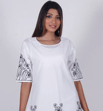 Load image into Gallery viewer, GANGA Cotton Hand Embroidered Tunic Kurta: Made to Order/Customizable
