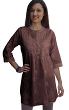 Load image into Gallery viewer, SARA Pure Cotton Hand Embroidered Long Tunic Dress Kurta: Made to Order/Customizable
