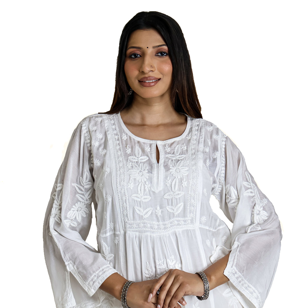SAAVI Modal Heavy Chikankari Hand Embroidered  Kurta