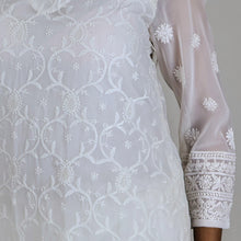 Load image into Gallery viewer, SUPRIYA Georgette All-Over Chikankari Hand Embroidered - Only Kurta
