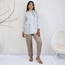 Load image into Gallery viewer, MYRA  HAND EMBROIDERED PURE COTTON SHIRT
