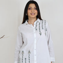 Load image into Gallery viewer, MYRA  HAND EMBROIDERED PURE COTTON SHIRT
