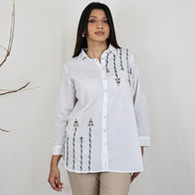 Load image into Gallery viewer, MYRA  HAND EMBROIDERED PURE COTTON SHIRT
