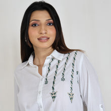 Load image into Gallery viewer, MYRA  HAND EMBROIDERED PURE COTTON SHIRT
